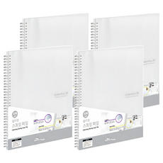 ECO Chungwoon 線圈文件夾 A4 20頁 透明色, 4本