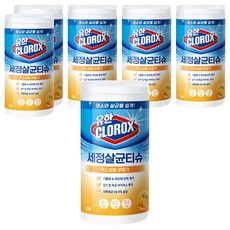 유한크로락스 세정살균티슈 시트러스블렌드 75매, 6개