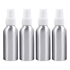 DM 美妝噴霧鋁製分裝瓶 100ml, 白色, 4個