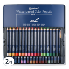 giorgione 專業用水性彩色鉛筆 鐵盒裝, 2個, 72色