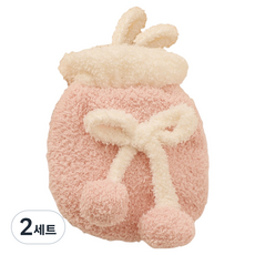 Solre 溫水瓶熱敷袋 粉紅色 350ml 10 x 16 x 3 cm, 2套