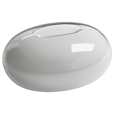 橡合杉 雙層仿瓷釉面 水滴型紙巾盒, 1個, 白色