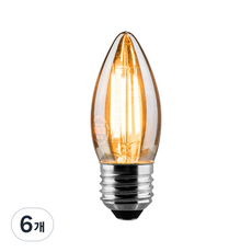 Yidao LED 愛迪生燭光燈泡 3W, 6個, 燈泡色