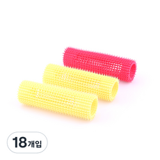 黃麻髮捲長度 100 毫米加長/長 35 毫米, 混色, 18入