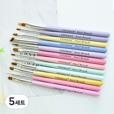 마카롱 네일브러쉬 12종 세트, 혼합색상, 5세트