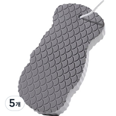 네이누스 저자극 때밀이 매직 스펀지, 그레이, 1개입, 5개