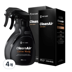 더클래스 클리네어 차량용 탈취제, 4개, 코튼우디