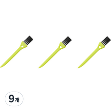 圓拳 刮鬍刀縫隙灰塵迷你清潔刷 綠黑色, 9個, 1入