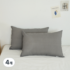 아임리빙 사계절 쿨링 시어서커 통세탁 베개, 다크그레이, 4개