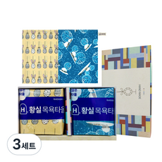 황실타올 인견 목욕타올 대군세트 E형, 꿈꾸는 계란+눈 오는 밤, 3세트, 2개입