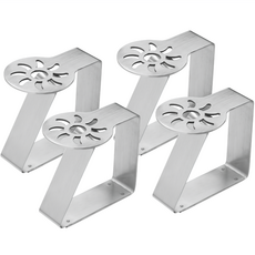KitchenCraft 不鏽鋼桌布夾, 4個, 銀色