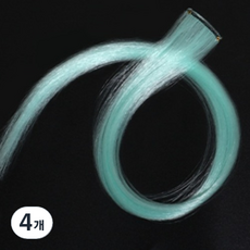 gelluna 夜光彩色長直髮 局部挑染髮片 接髮假髮 HB-27, 4個, 5 薄荷綠