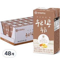 연세유업 우리콩 두유 잣, 190ml, 48개