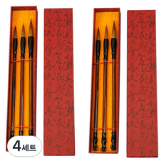 마다꾸미 연습용 낭호필 서예붓 3종, 4세트, 대 / 중 / 소