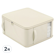 마켓피오 홈 뉴 두꺼운 코튼 대용량 투명창 침구 수납가방, 타입5, 2개