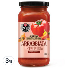 백설 아라비아따 토마토 파스타 소스, 455g, 3개