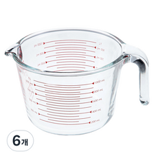 comet 多用途耐熱玻璃量杯, 透明色, 6個, 1000ml