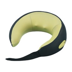 Fujitek 富士電通 多功能頸部U型按摩枕 FT-MA700 正反轉按摩 USB充電 輕量便攜, 淺綠色 + 深綠色