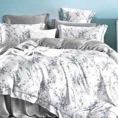 60支100%純天絲TENCEL床包 + 枕套 2個 3件組, 加大6X6.2尺, 11匿然