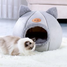 SayCocoa 貓咪躲藏屋 冬季貓咪坐墊, 混合顏色, 1個