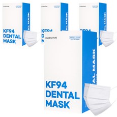 Purenature 덴탈형 피부 저자극 황사용마스크 대형 성인용 KF94, 30개입, 4개, 화이트