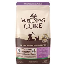 WELLNESS 寵物健康 CORE 無穀系列 幼貓 乾飼料 5lb, 火雞肉, 2.2kg, 1袋