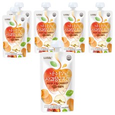 LUSOL 水果泥, 100g, 6包, 蘋果紅蘿蔔口味