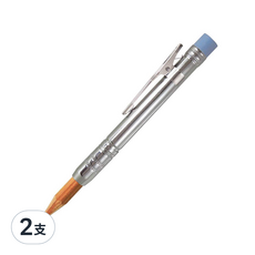 TOHKIN 東京金屬 鉛筆延長器 HE-HB, 銀色, 2支