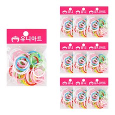 Uniart 彩色扣環材料包 M號, 混色, 10包