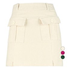 luxgolf 女款外口袋燈芯絨褲裙 YD4W114W