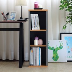 EASYHOME 格瑞思 三層開放式加厚收納書櫃 31.4公分寬 x 29.5公分深 x 93.6公分高 質感灰x原木色