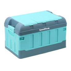 Good Item折疊生活收納箱 70L 高蓋, 天藍色, 1個