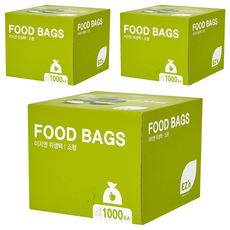 EZ'n 食物保鮮袋, S號, 3盒, 1000入