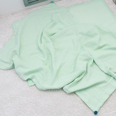 hwamo baby 3層編織薄紗被 L號, 薄荷綠