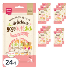 요고펫푸드 소프트 스틱 강아지 간식 72g, 24개, 연어와 닭가슴살, 12g