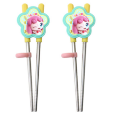 LE BARN 收服!迷你寶雙手訓練筷 Splashping款, 2個, 混色