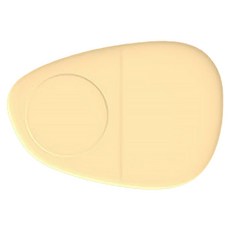 MODU'I BLUEMAMA 鉑金矽膠多功能餐墊, 鵝卵形(159 x 232 x 厚 7mm), 奶油黃, 1個