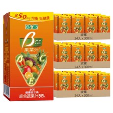 波蜜 果菜汁 含β-胡蘿蔔素、維生素C和維生素E, 300ml, 72入