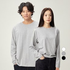 CARET 高密度標準版型長袖T恤, 麻灰色