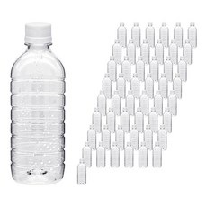 mir 耐壓蓋 透明PET 飲料空瓶 圓形 白色, 90個, 500ml