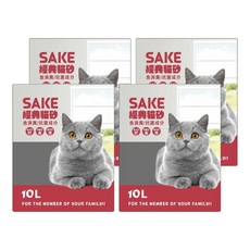 SAKE 細球礦砂 檸檬香 10L 貓砂, 6kg, 4包