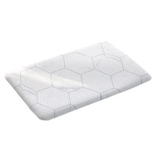 印地安大理石紋厚實PVC雙面廚房地墊, 白色的, 1個