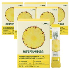 뉴맥스 브로멜 파인애플 브로멜라인 효소 30p, 90g, 6개