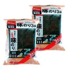 丸德海苔 海藻鹽味海苔 3入 日本廣島縣產 無添加化學調味料 添加海鹽風味, 7.9g, 2袋