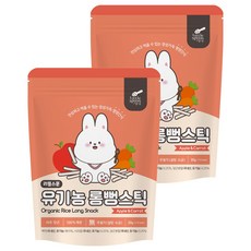 리틀스푼 유기농 롱뻥스틱, 혼합맛(사과 / 당근), 30g, 2개