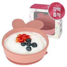 아띠래빗 아기 토끼 실리콘 흡착볼, 드라이로즈, 1개