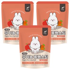 리틀스푼 유기농 롱뻥스틱, 혼합맛(사과 / 당근), 30g, 3개