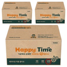 해피타임 덕용 냅킨 물티슈 헤링본타입, 100g, 100개입, 12개