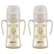 그로미미 카카오프렌즈 PPSU 빨대컵, 300ml, 2개, 얼그레이
