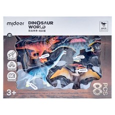 mideer 擬真玩具旗艦組 恐龍世界 8個, 1組